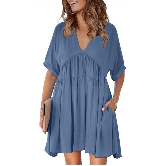 TIKSAWON Dresses & Skirts - Elegant Blue Mini Dress